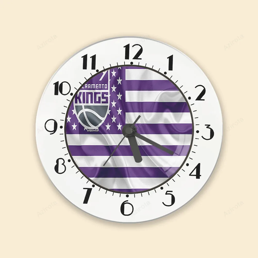 Sacramento Kings Emblem Flag3 Alarm Clock