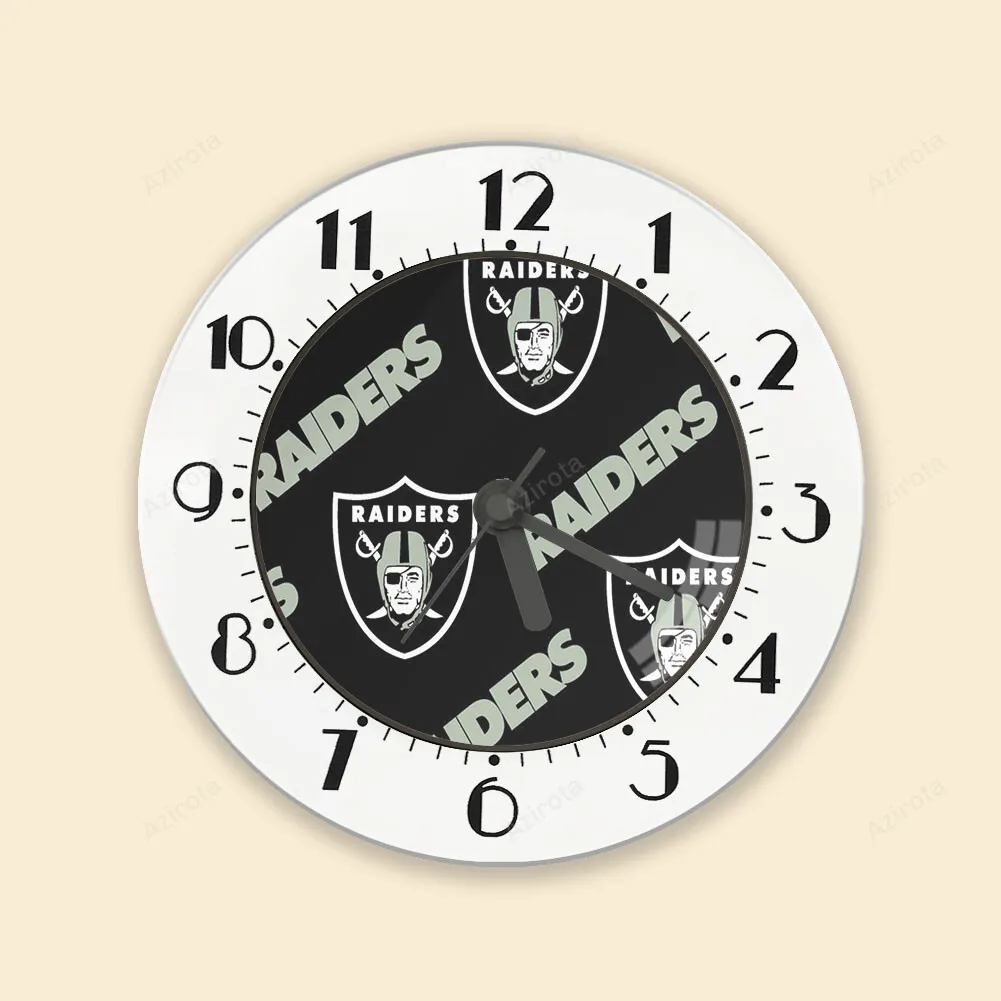 Las Vegas Raiders Logo Pattern15 Alarm Clock