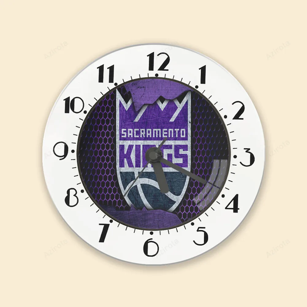 Sacramento Kings Emblem Metal Alarm Clock