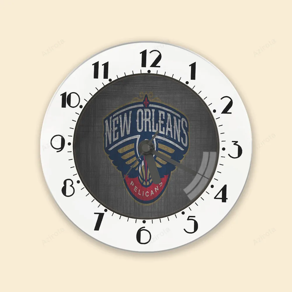 New Orleans Pelicans Emblem v20 Alarm Clock