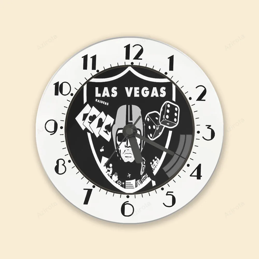 Las Vegas Raiders Logo Play Cards Alarm Clock