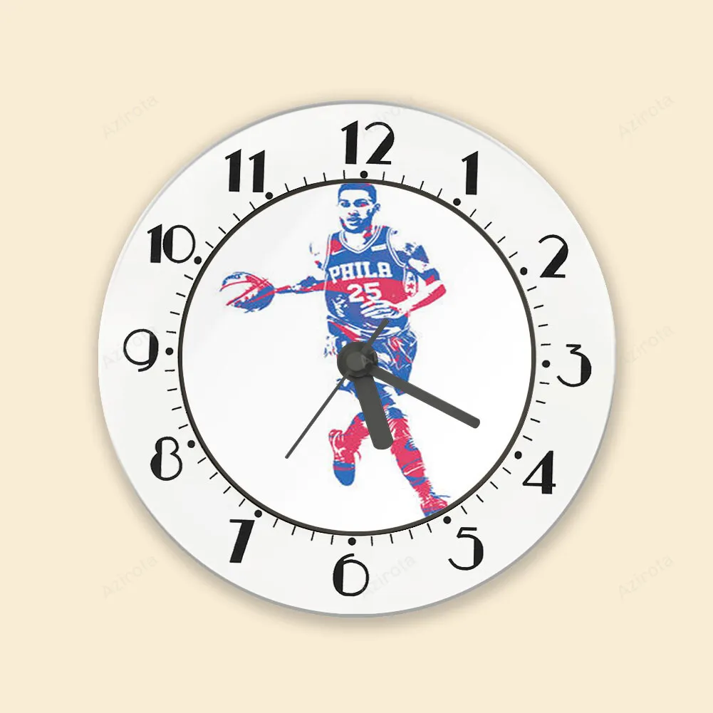 Philadelphia 76ers Ben Simmons Blue Red Art Alarm Clock
