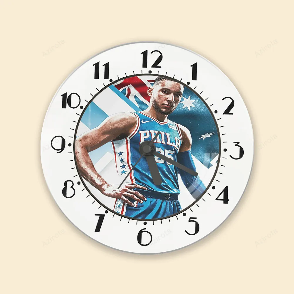 Philadelphia 76ers Ben Simmons Blue Flag Alarm Clock