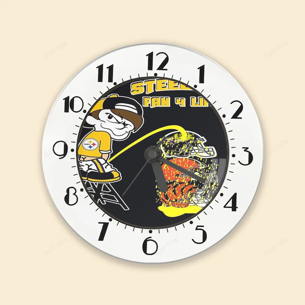 Pittsburgh Steelers Boy Pee Funny Fan 4 Life Alarm Clock