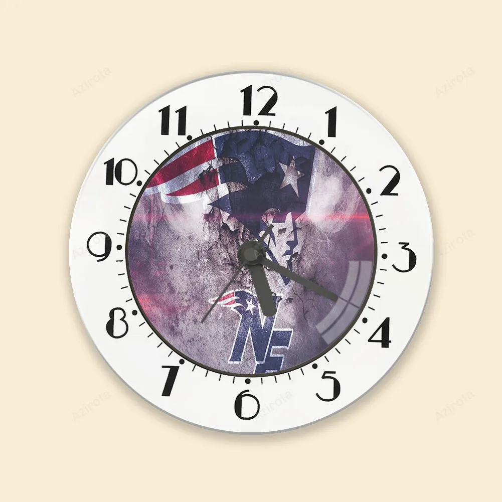 New England Patriots Crack Purple Wall Alarm Clock