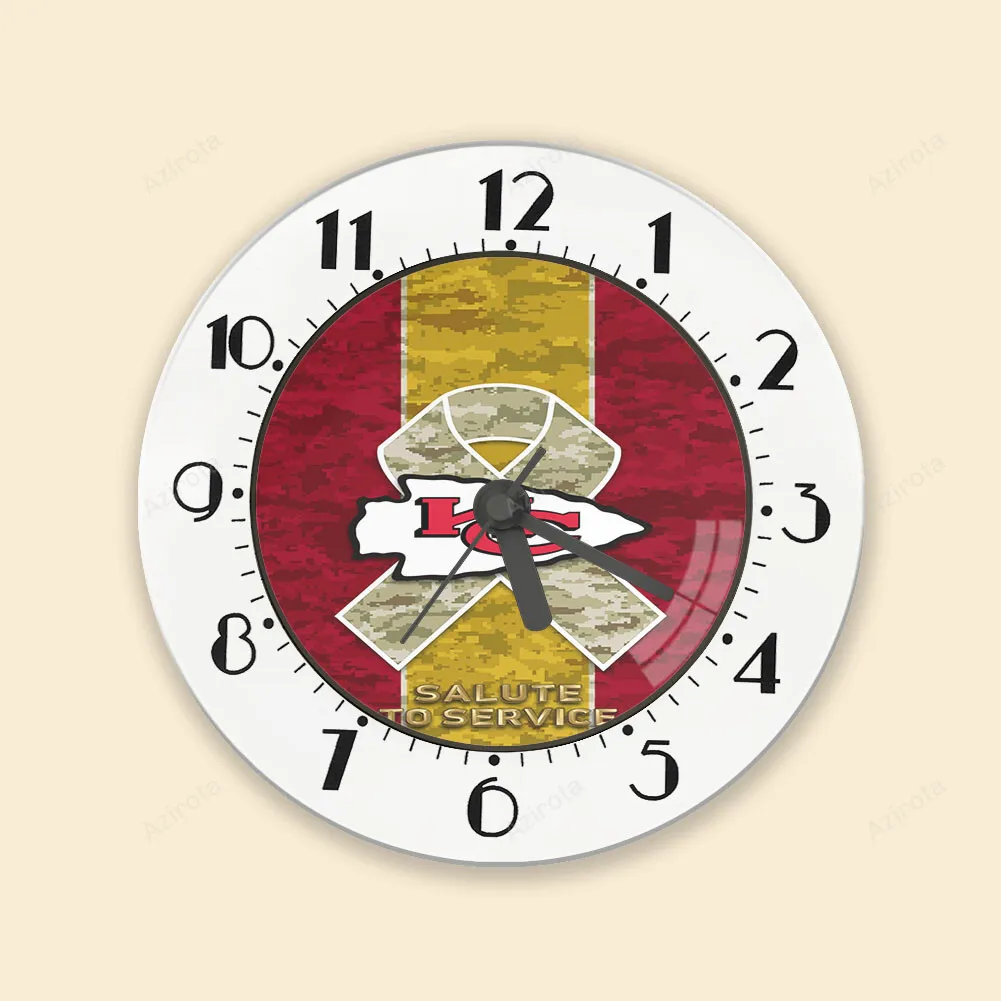 Kansas City Chiefs Emblem Camo Alarm Clock
