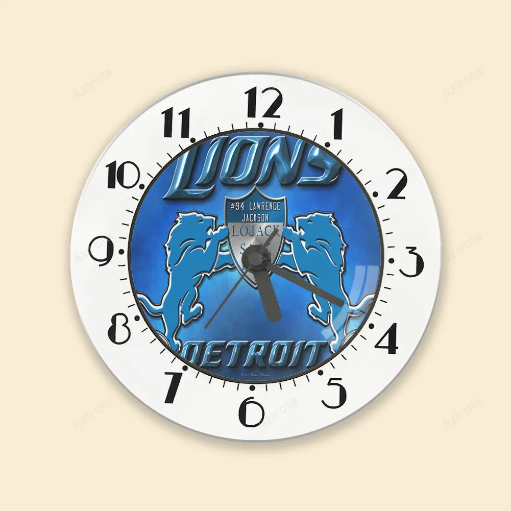 Detroit Lions Emblem 94 Lawrence Jackson Alarm Clock