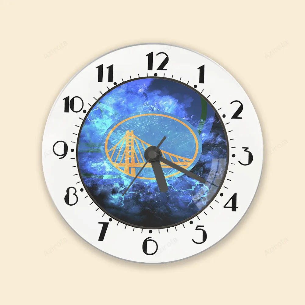 Golden State Warriors Emblem Texture Thunder Alarm Clock
