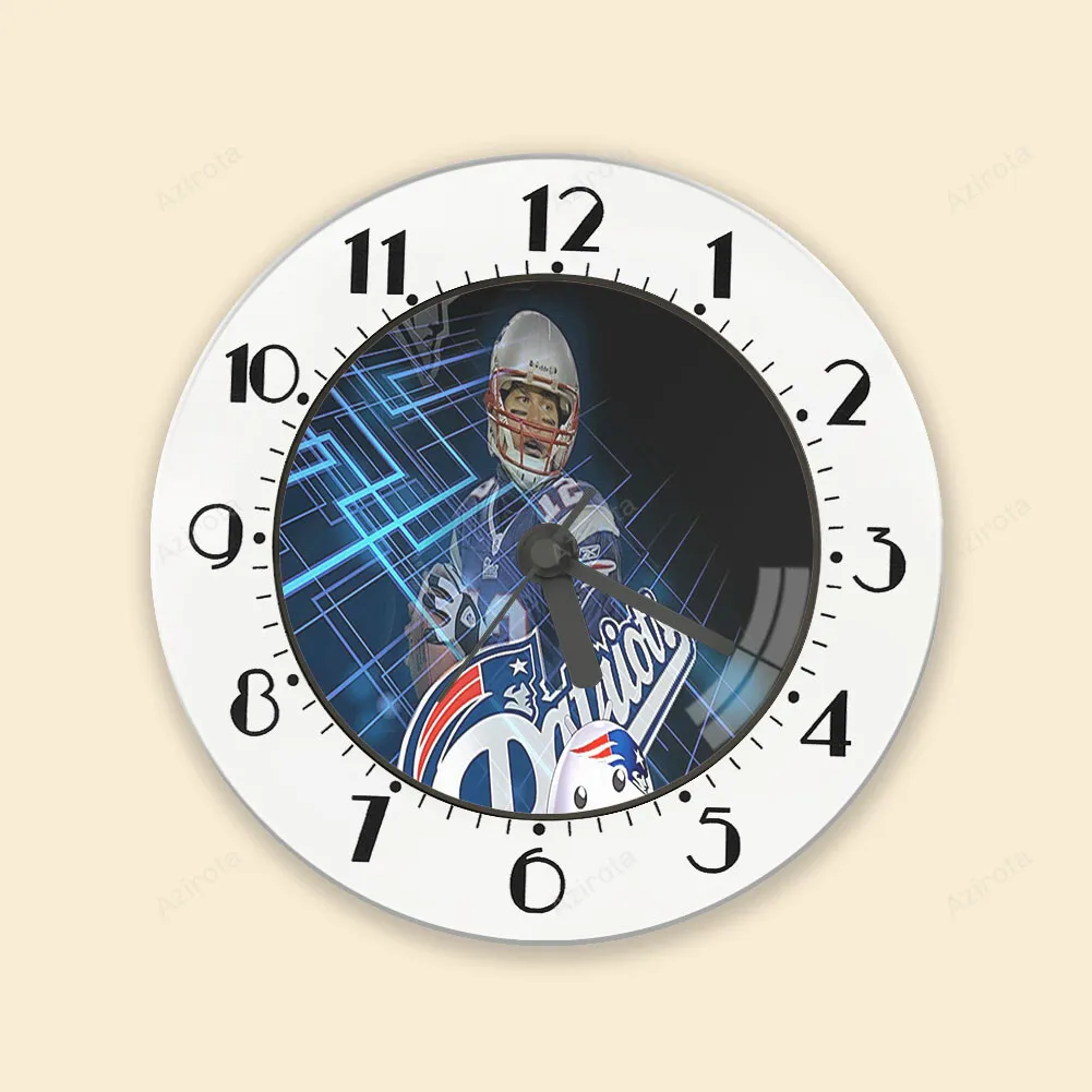 New England Patriots Tom Brady Blue Light Alarm Clock