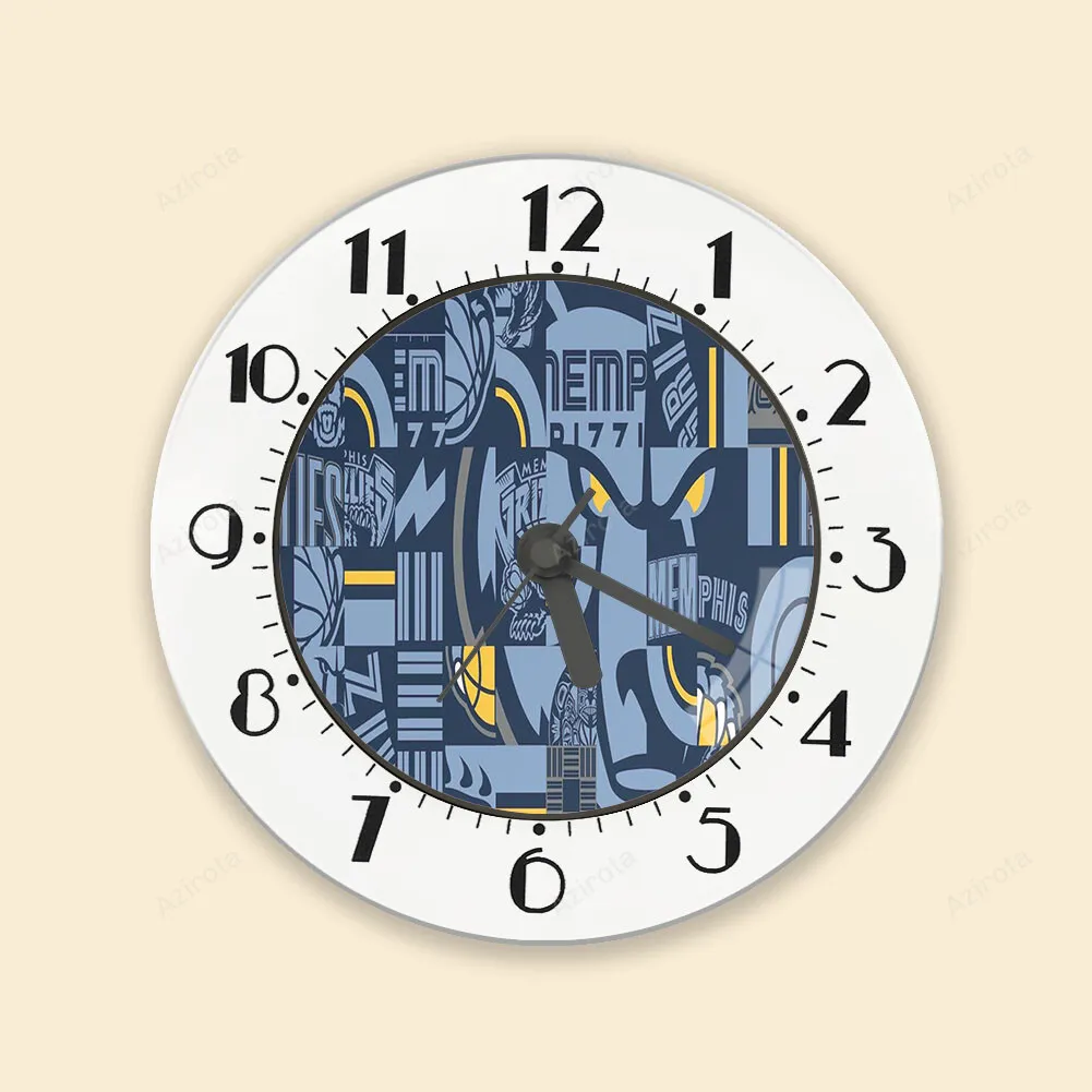 Memphis Grizzlies Emblem Colleage v5 Alarm Clock