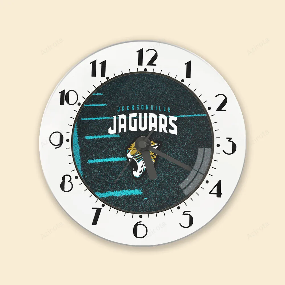 Jacksonville Jaguars Emblem Grass Field Alarm Clock