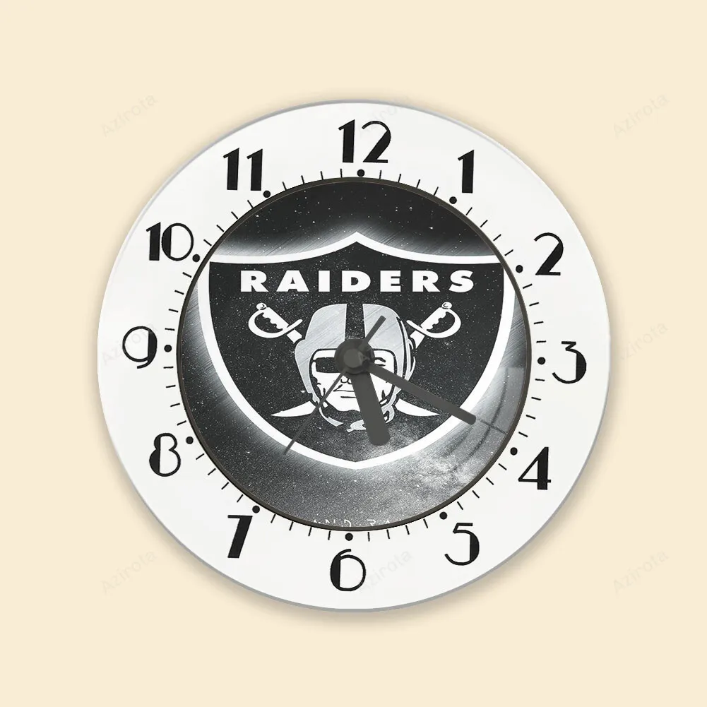 Las Vegas Raiders Galaxy Logo Art Alarm Clock