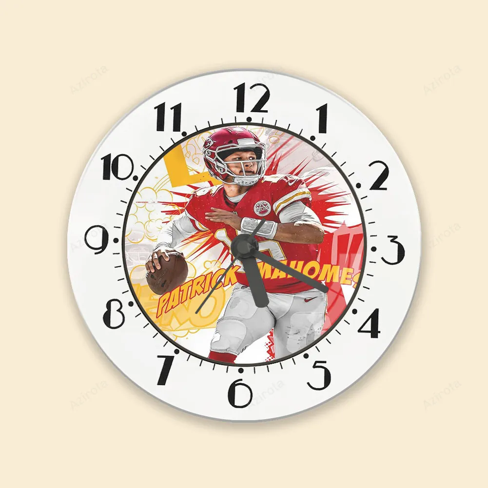 Kansas City Chiefs Patrick Mahomes 15 v9 Alarm Clock