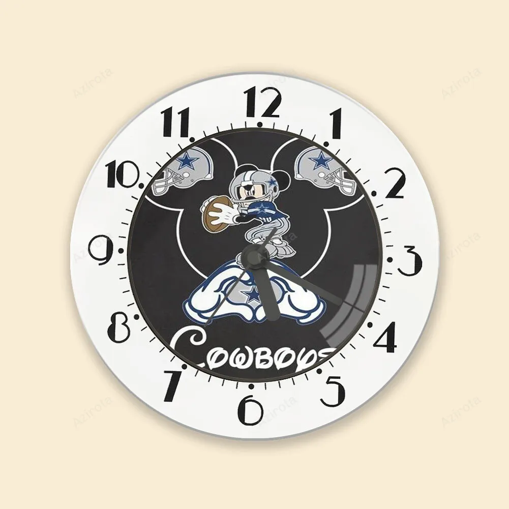 Dallas Cowboys Mickey Cowboys Heart Alarm Clock