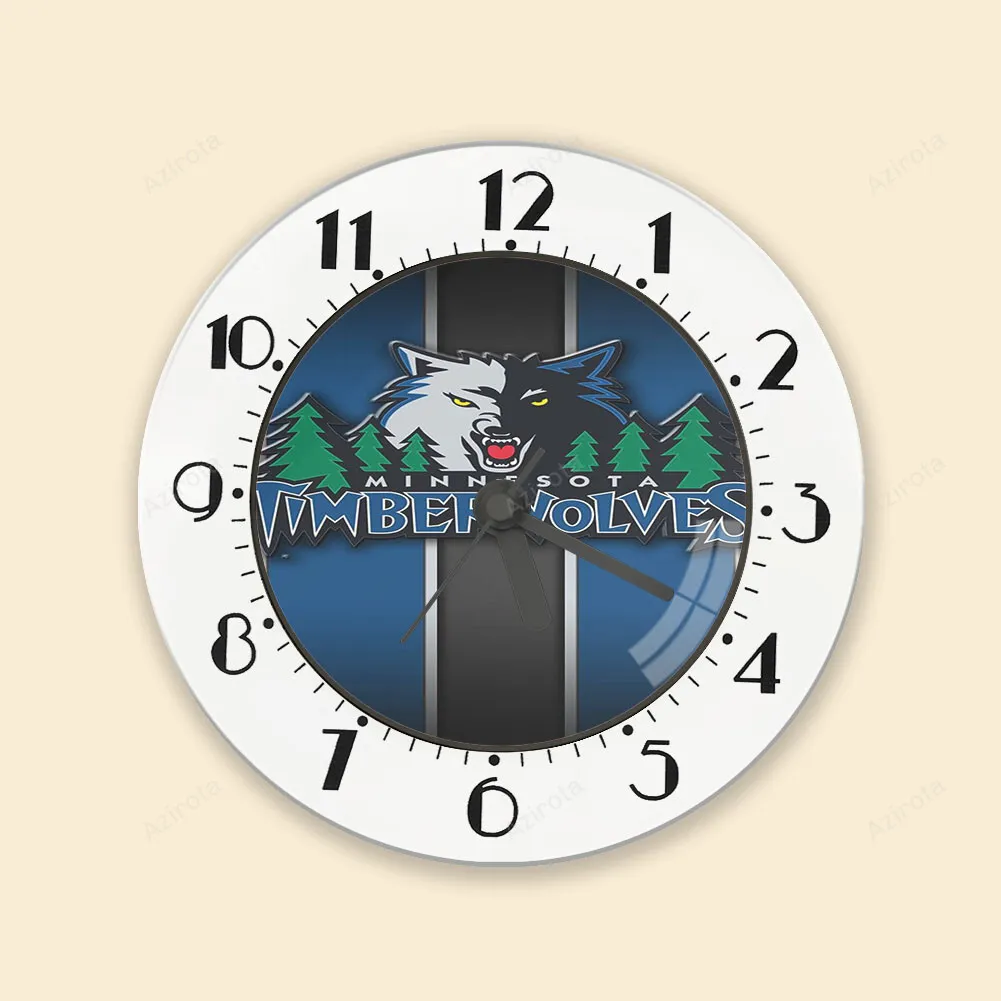 Minnesota Timberwolves Emblem v17 Alarm Clock