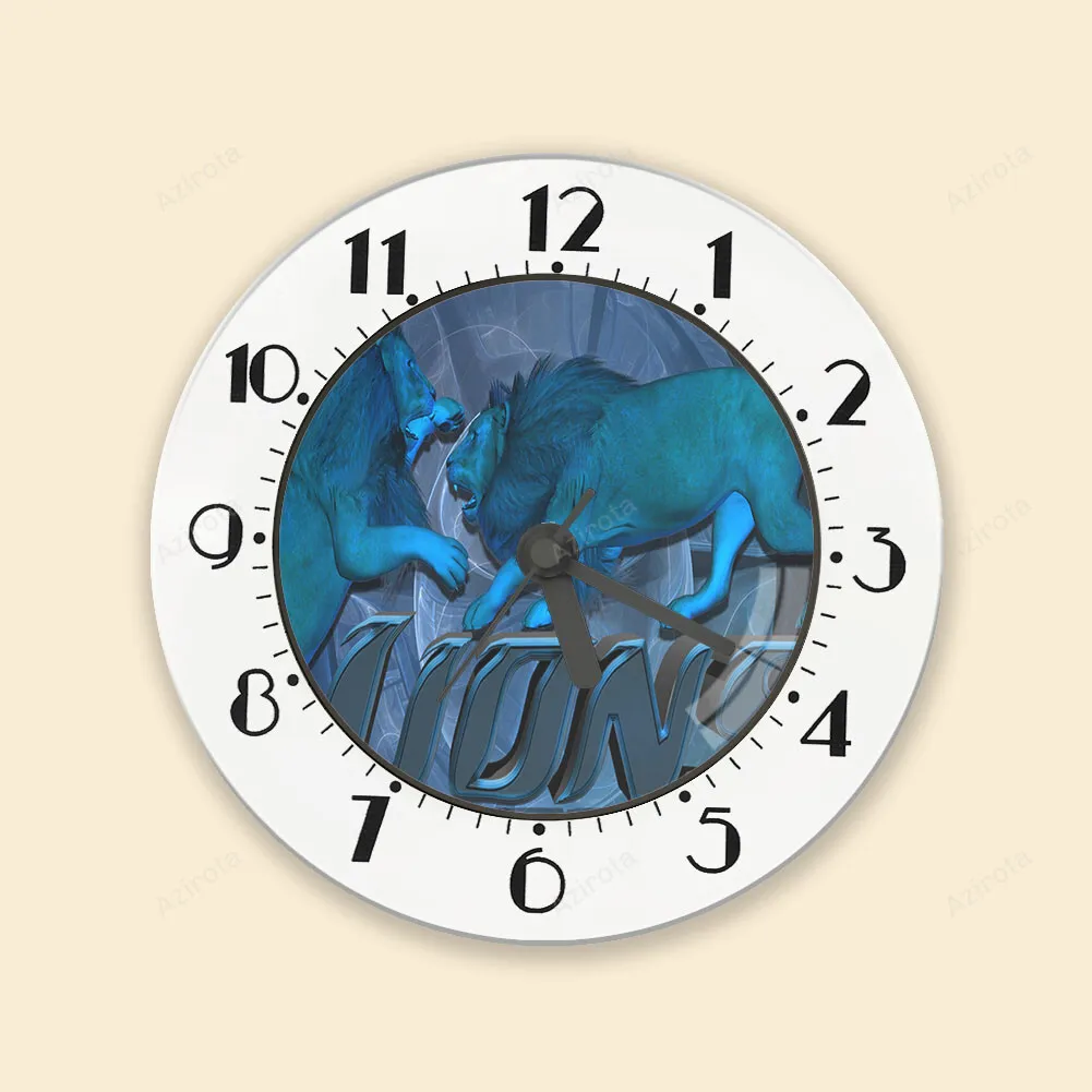 Detroit Lions Emblem v4 Alarm Clock