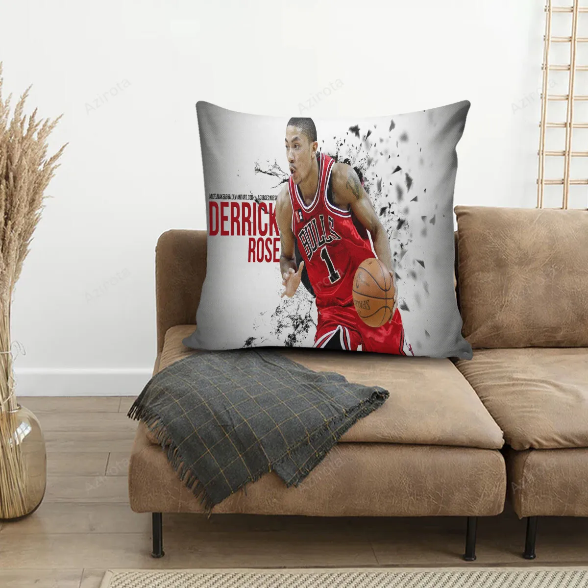 Chicago Bulls 01 Derrick Rose d5 3D Printing Pillowcase