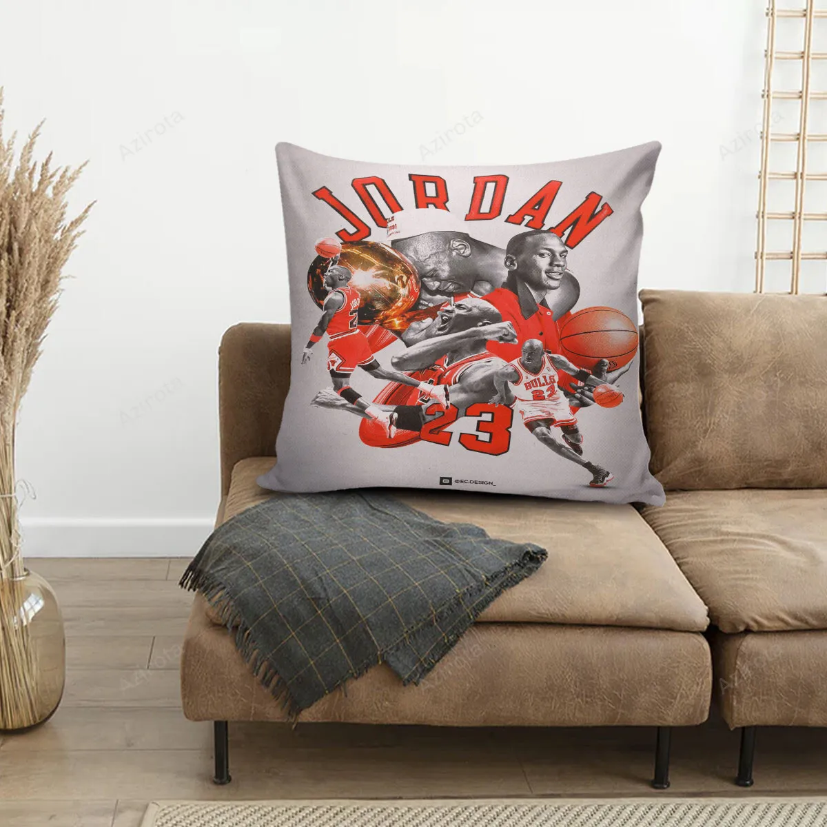 Chicago Bulls 23 Michael Jordan m6 3D Printing Pillowcase