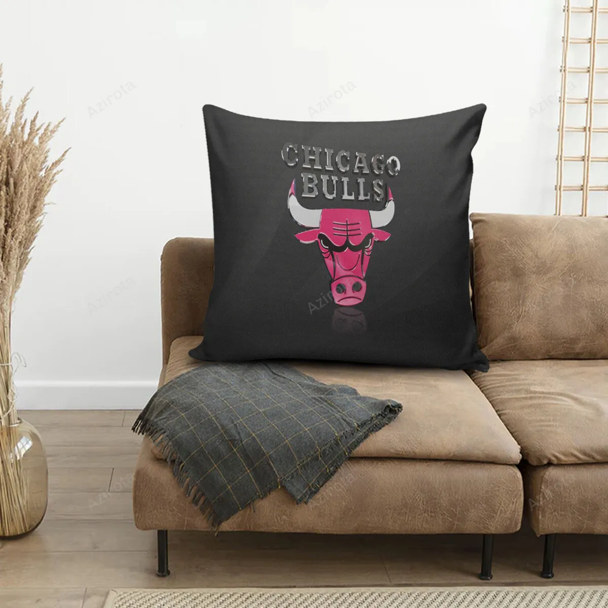 Chicago Bulls Emblem v20 3D Printing Pillowcase