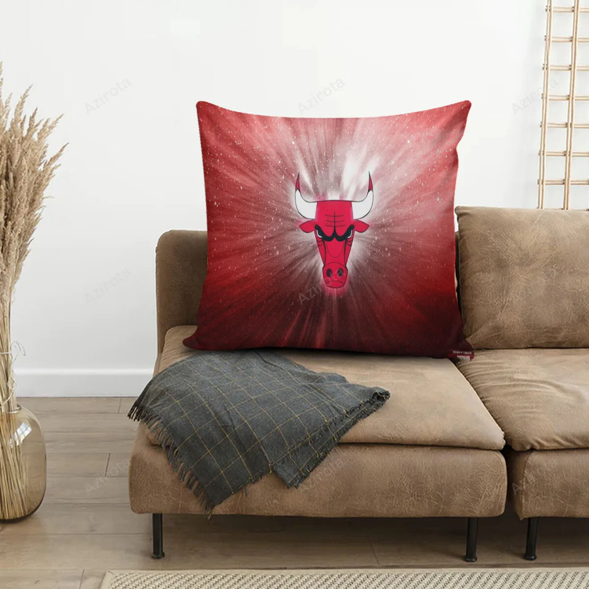 Chicago Bulls Emblem v28 3D Printing Pillowcase