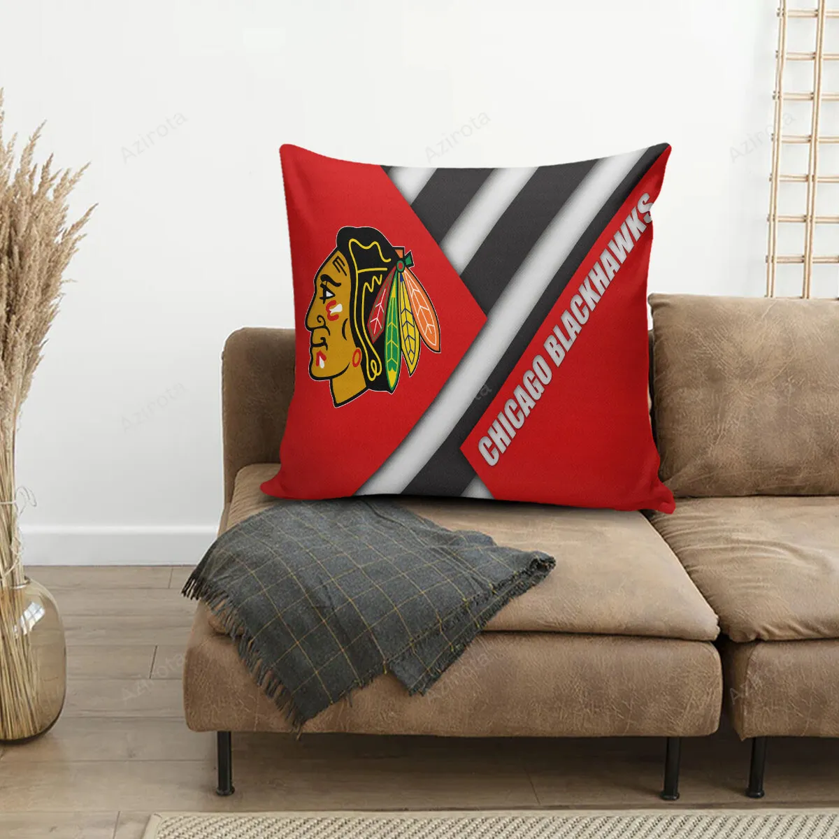 Chicago Blackhawks Emblem Flag 3D Printing Pillowcase