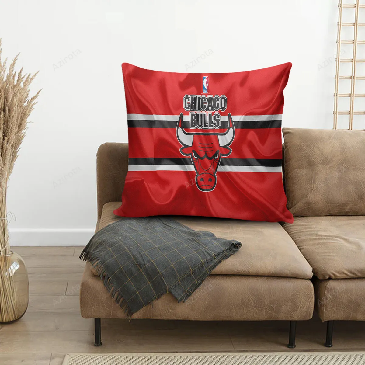 Chicago Bulls Emblem v13 3D Printing Pillowcase