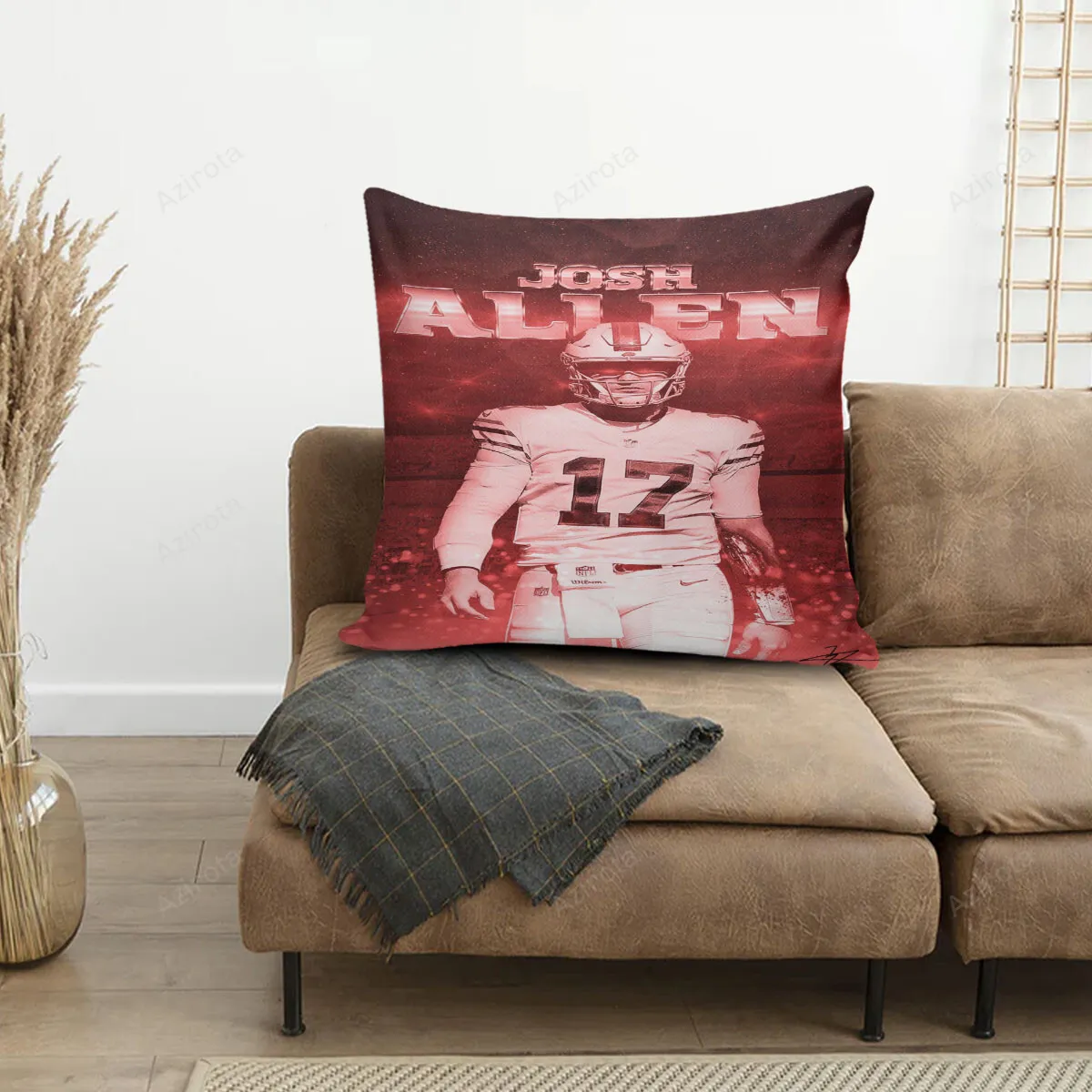 Buffalo Bills 17 Josh Allen v9 3D Printing Pillowcase