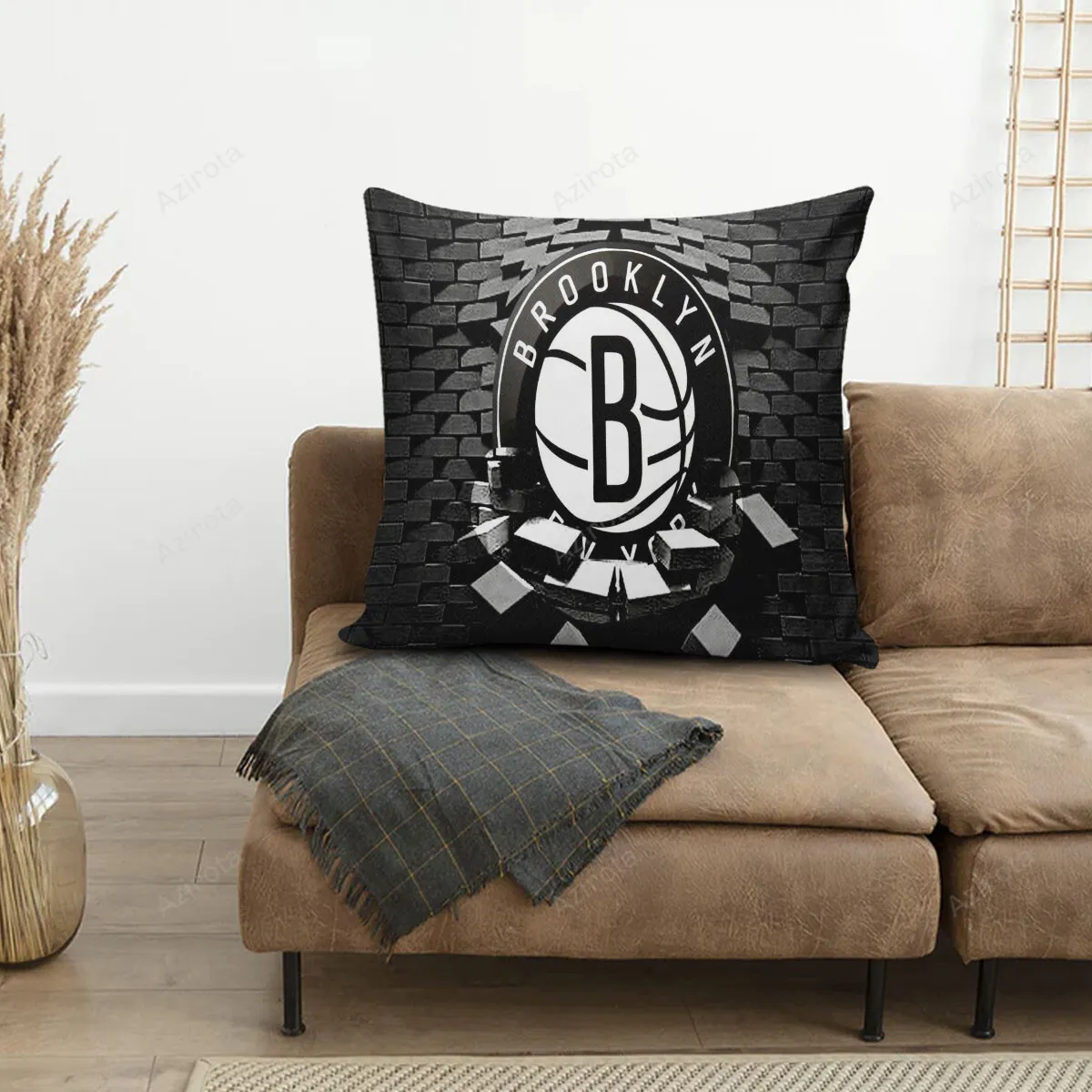 Brooklyn Nets Brick Wall 3D Printing Pillowcase