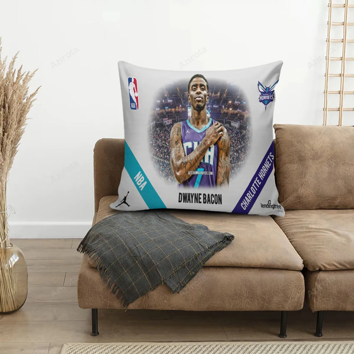 Charlotte Hornets Dwayne Bacon1 3D Printing Pillowcase