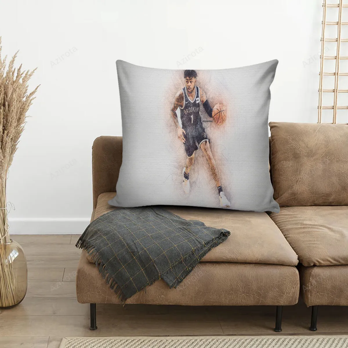 Brooklyn Nets D_Angelo Russell1 3D Printing Pillowcase
