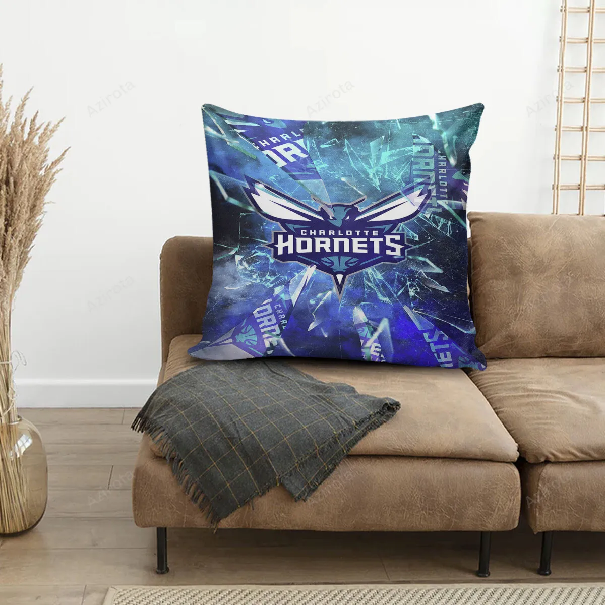 Charlotte Hornets Crack Glass 3D Printing Pillowcase