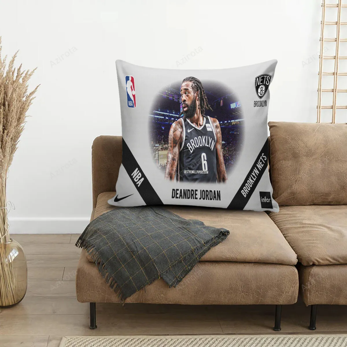 Brooklyn Nets DeAndre Jordan1 3D Printing Pillowcase