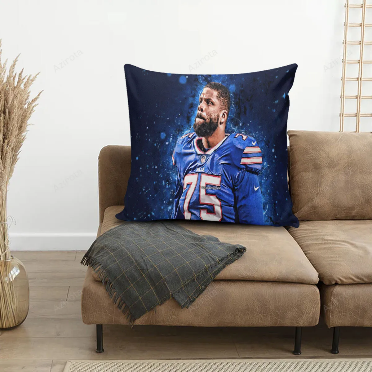 Buffalo Bills 75 Darryl Williams 3D Printing Pillowcase
