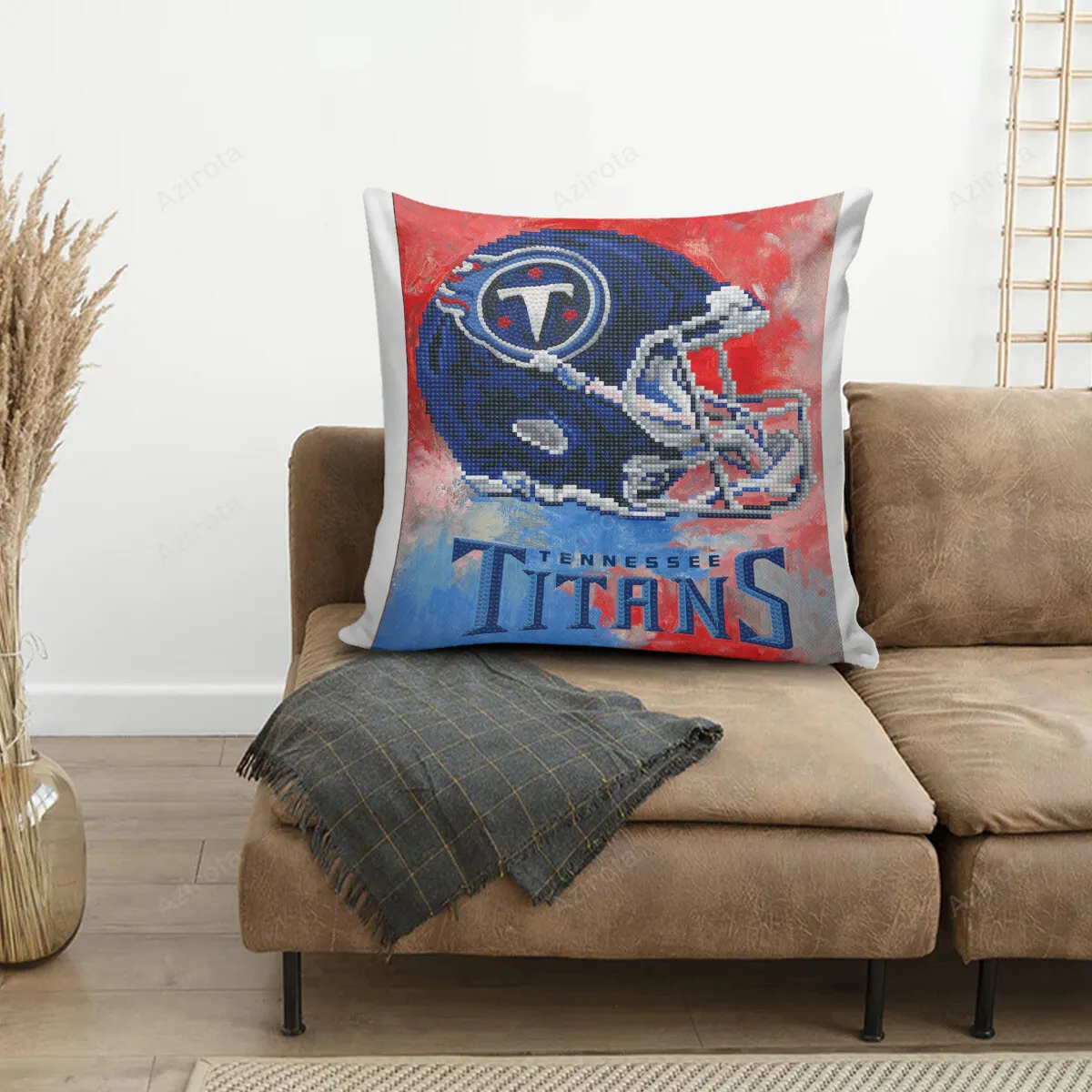 Tennessee Titans Helmet v18 3D Printing Pillowcase