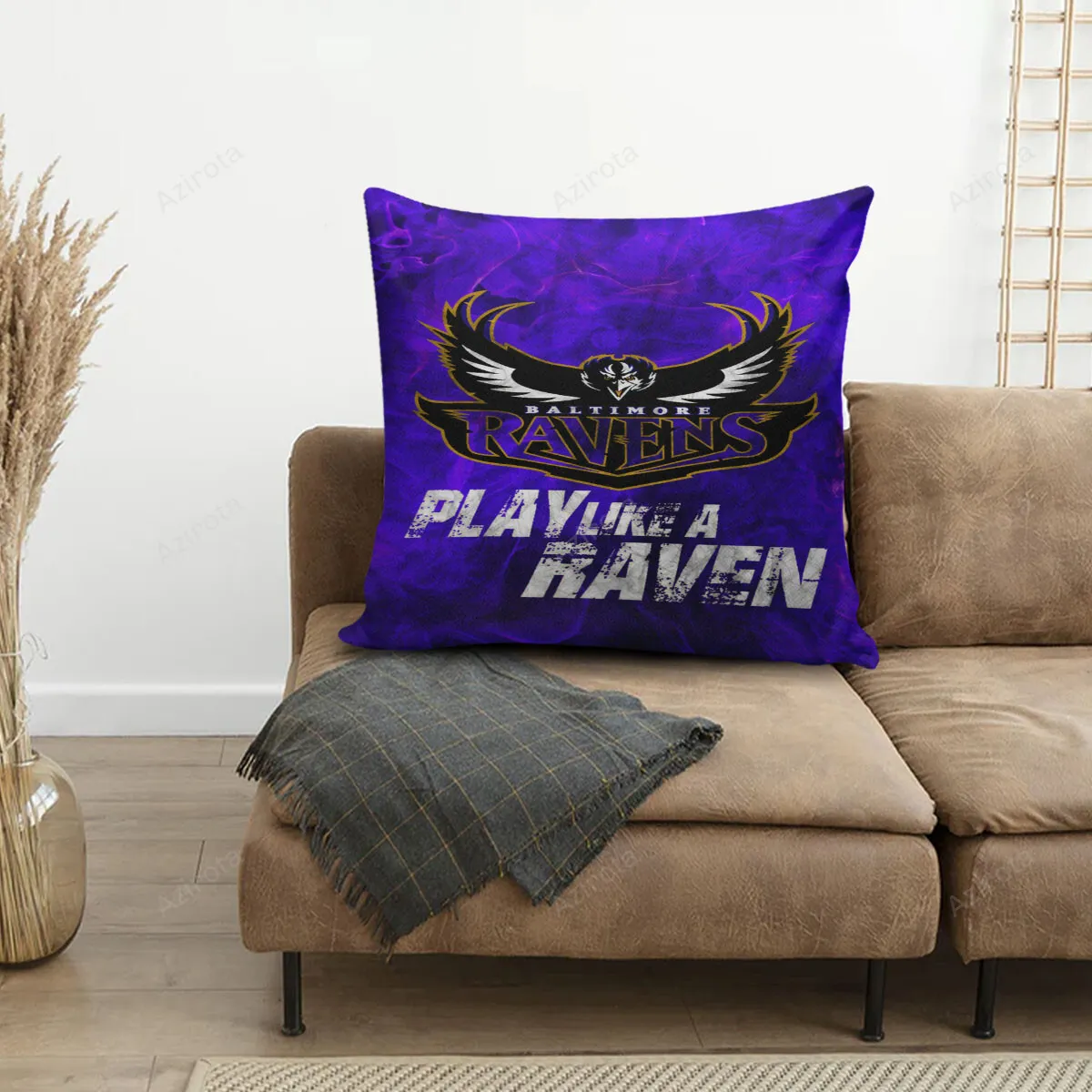 Baltimore Ravens Play Like A Raven 3D Printing Pillowcase
