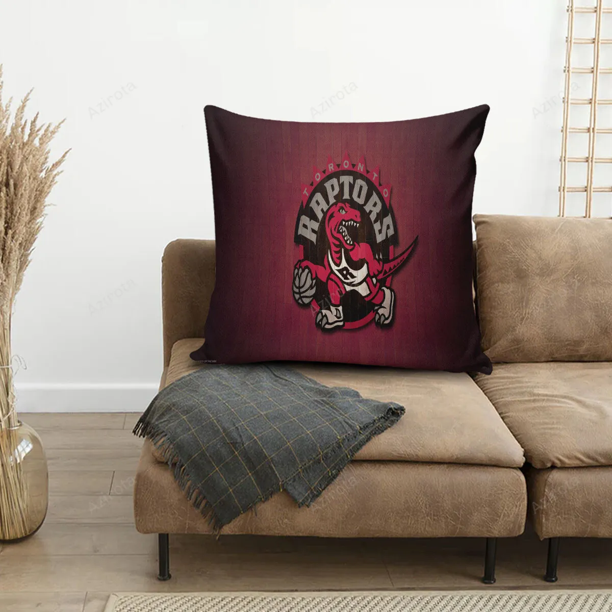 Toronto Raptors Red Wood 3D Printing Pillowcase