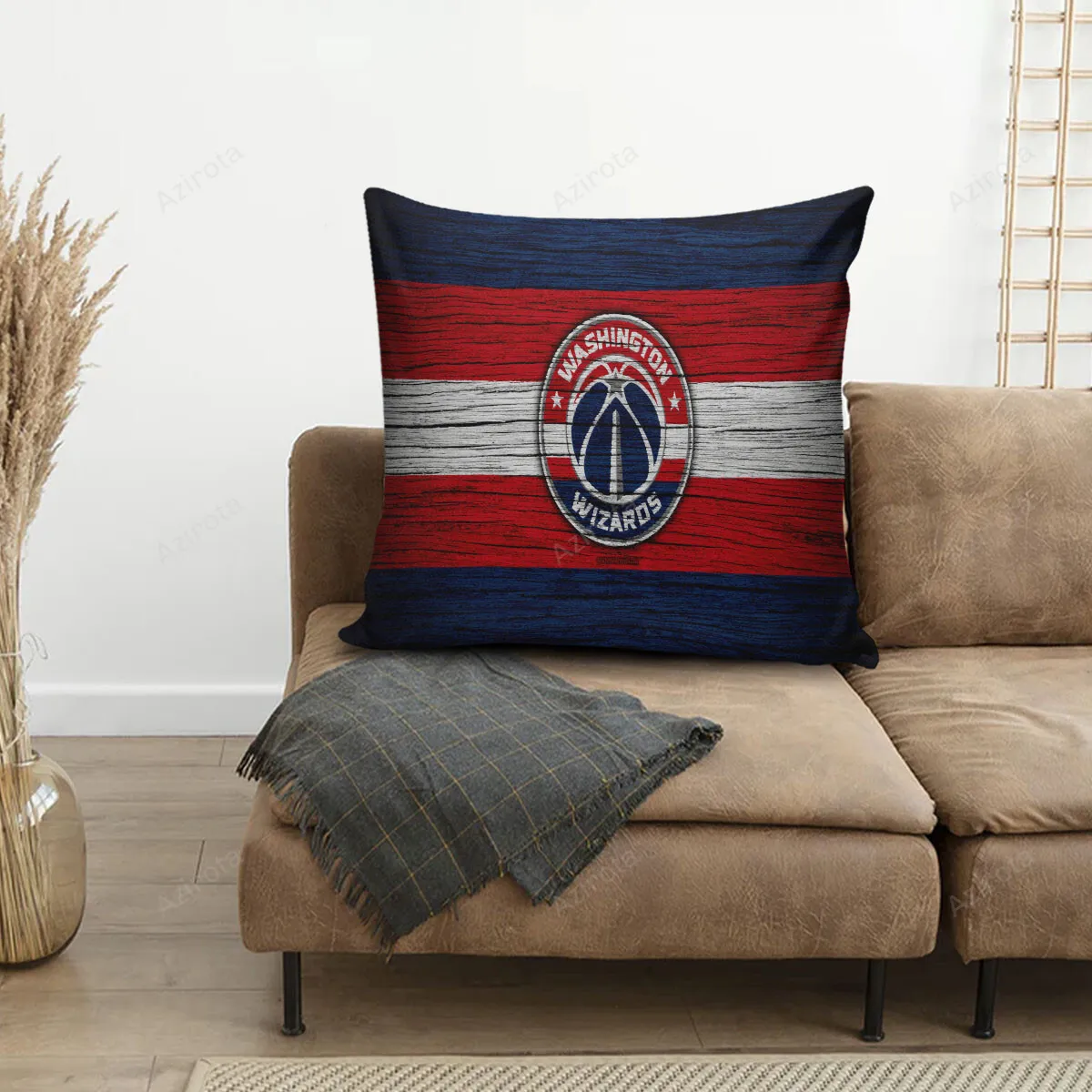Washington Wizards Red White Wood 3D Printing Pillowcase