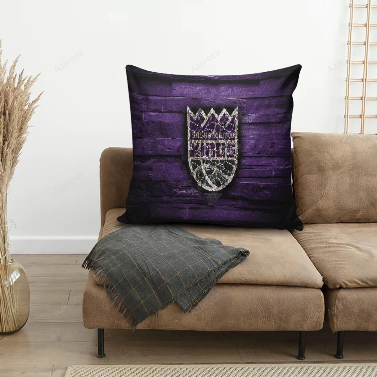 Sacramento Kings Emblem Wood2 3D Printing Pillowcase