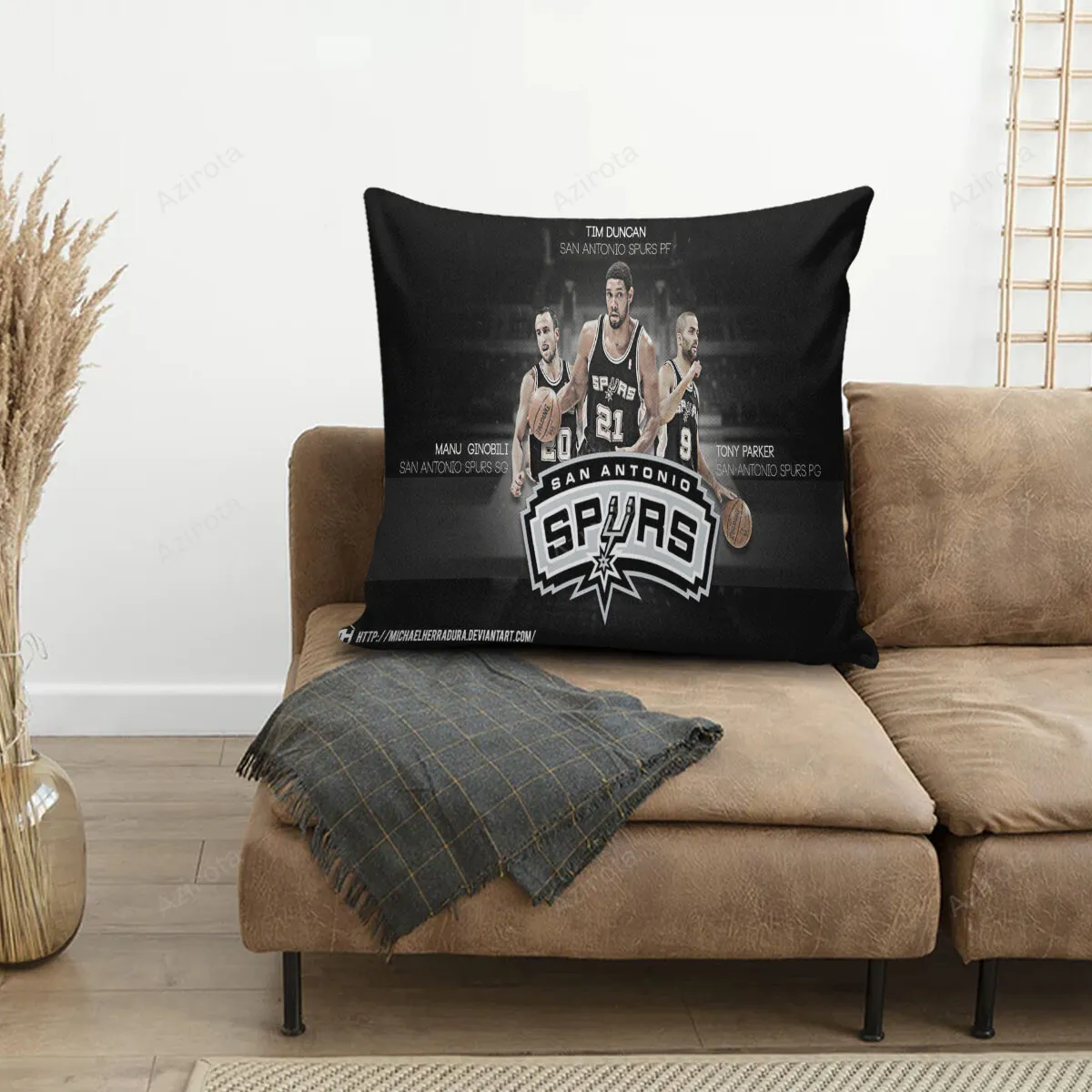 San Antonio Spurs All Players15 3D Printing Pillowcase