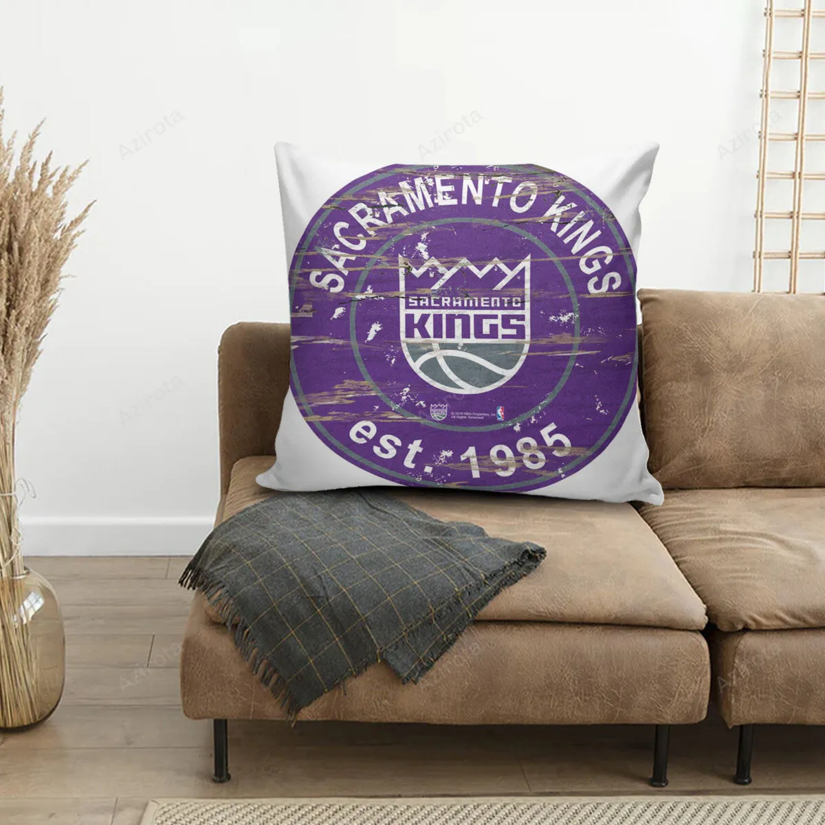 Sacramento Kings Emblem Vintage 3D Printing Pillowcase