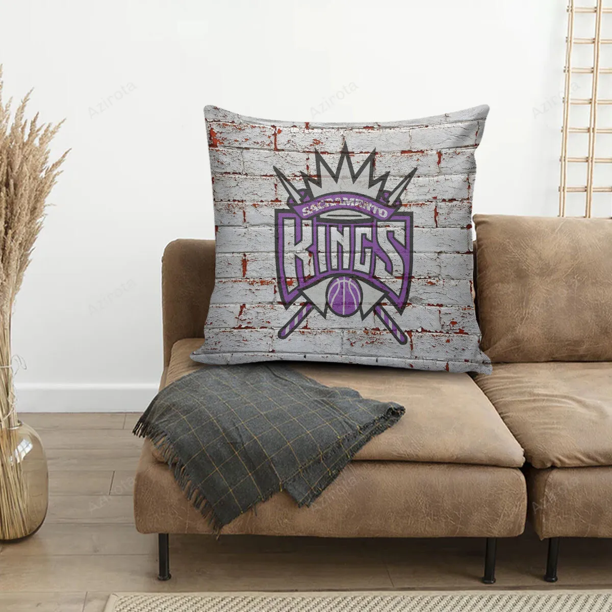 Sacramento Kings Emblem Texture Wall2 3D Printing Pillowcase