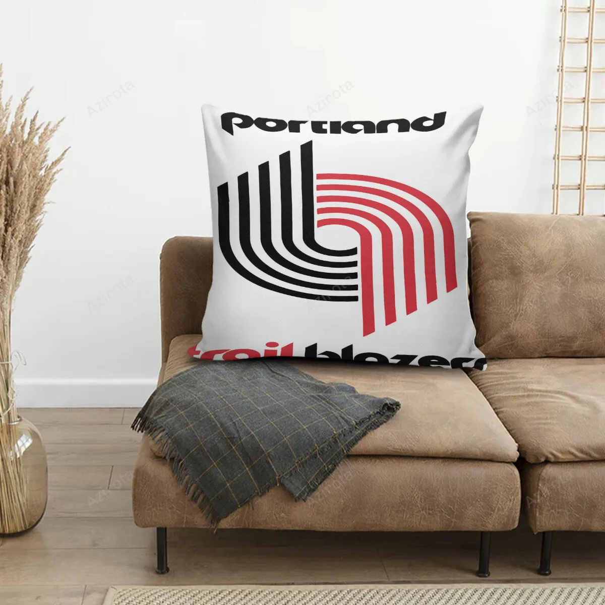 Portland Trail Blazers Red Black White 3D Printing Pillowcase