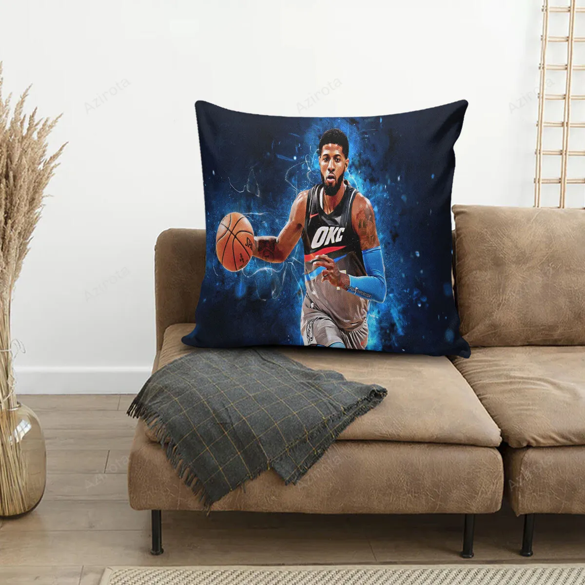 Oklahoma City Thunder 13 Paul George p2 3D Printing Pillowcase