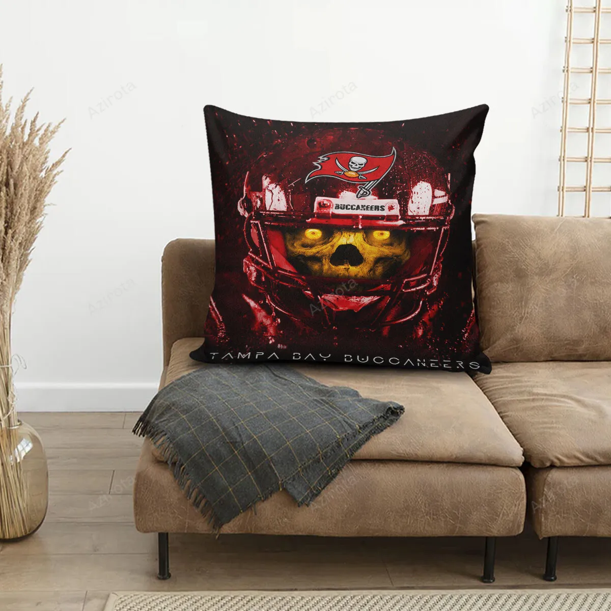 Tampa Bay Buccaneers Skull v3 3D Printing Pillowcase