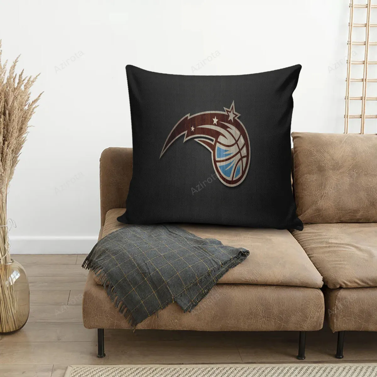 Orlando Magic Ball Black Wood 3D Printing Pillowcase