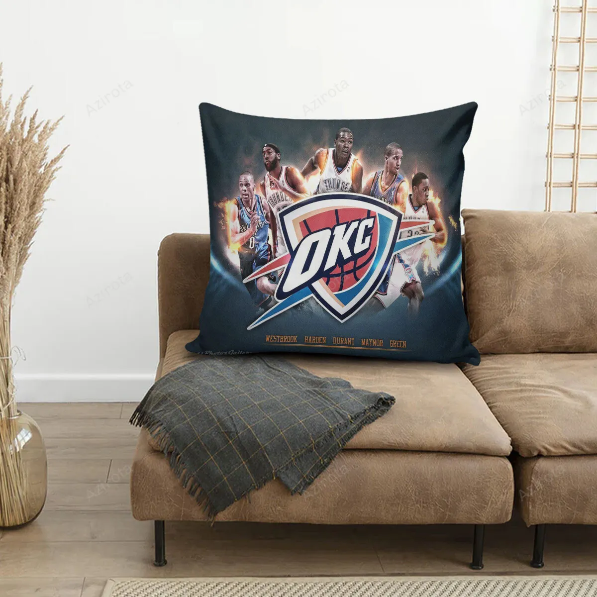 Oklahoma City Thunder Players p4 3D Printing Pillowcase