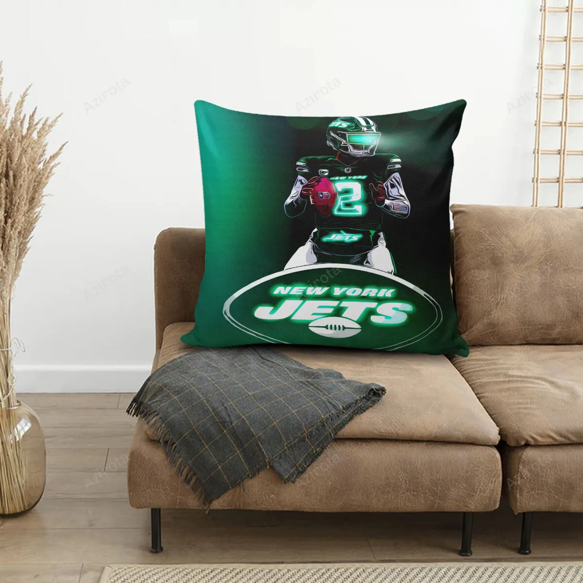 New York Jets 02 Zach Wilson v50 3D Printing Pillowcase