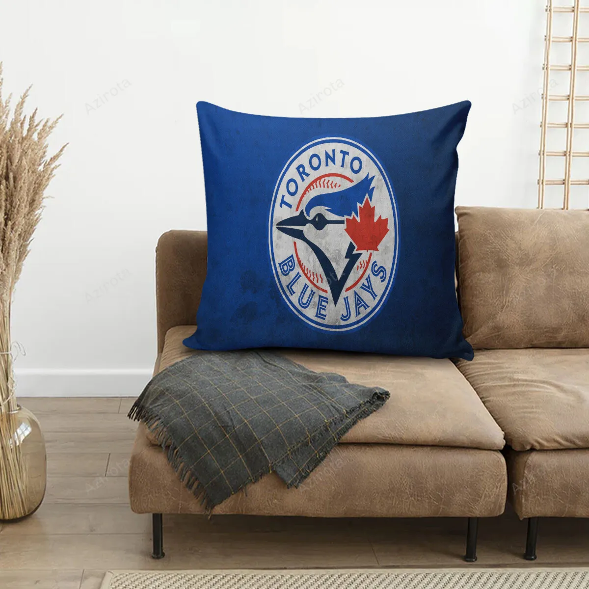 Toronto Blue Jays Russell Bird Blue Color Splash 3D Printing Pillowcase