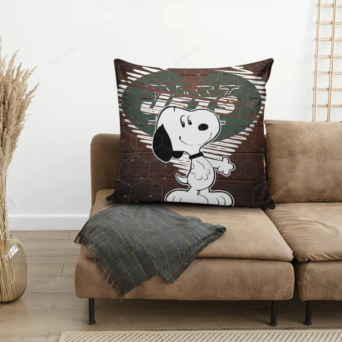 New York Jets Snoopy v45 3D Printing Pillowcase
