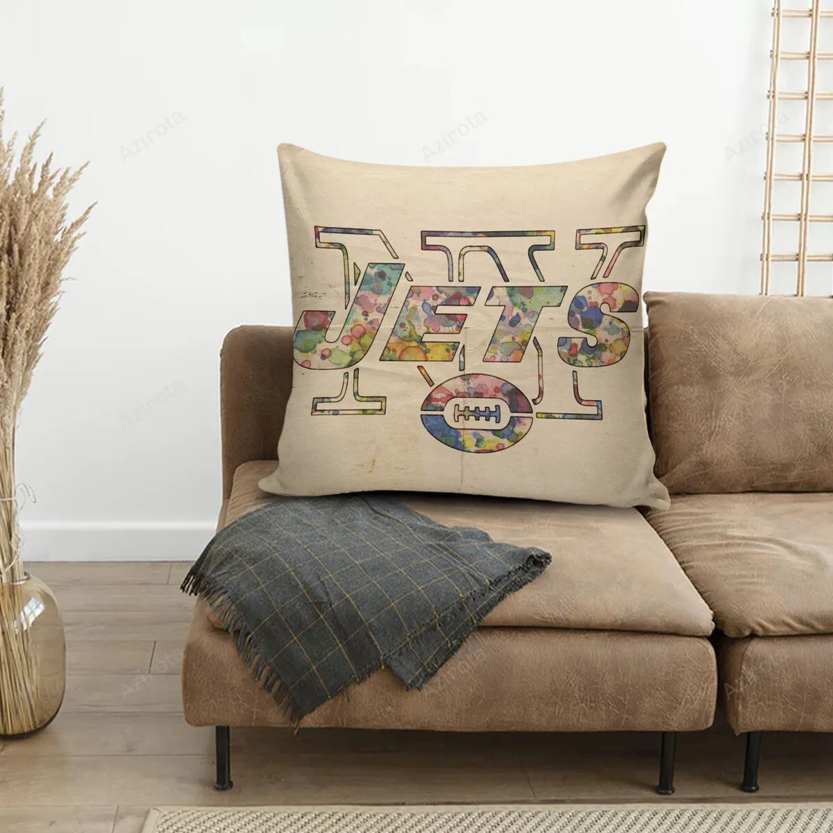 New York Jets Emblem Colorful v30 3D Printing Pillowcase